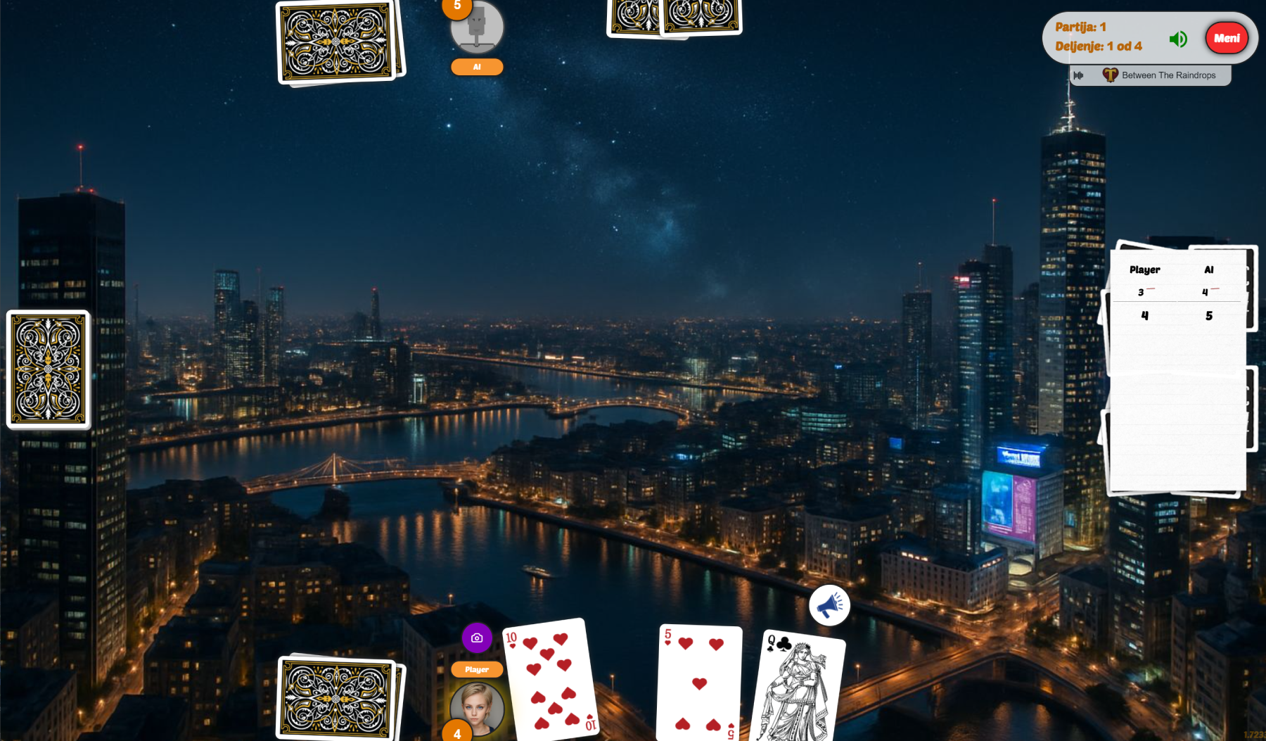 Tablanette M card game in progress